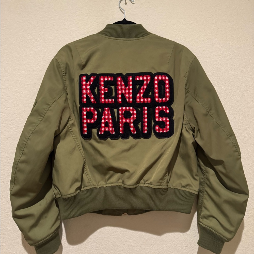 Kenzo Women's Bomber Jacket in Khaki - Picture 4 of 8